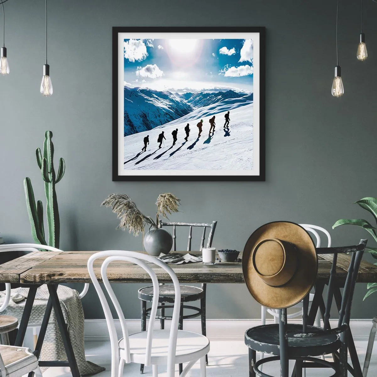 Plagát v čiernom ráme - Tím dobývateľov - 60x60 cm