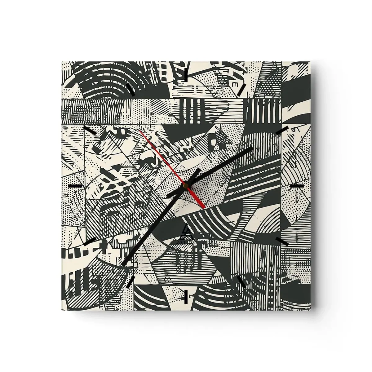 Nástenné hodiny - Dynamika súčasnosti - 30x30 cm