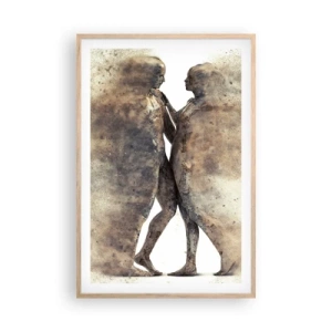 Plagát v ráme zo svetlého duba - Z prachu povstali, aby milovali - 61x91 cm