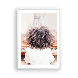 Plagát v bielom ráme - V novom svete - 50x70 cm