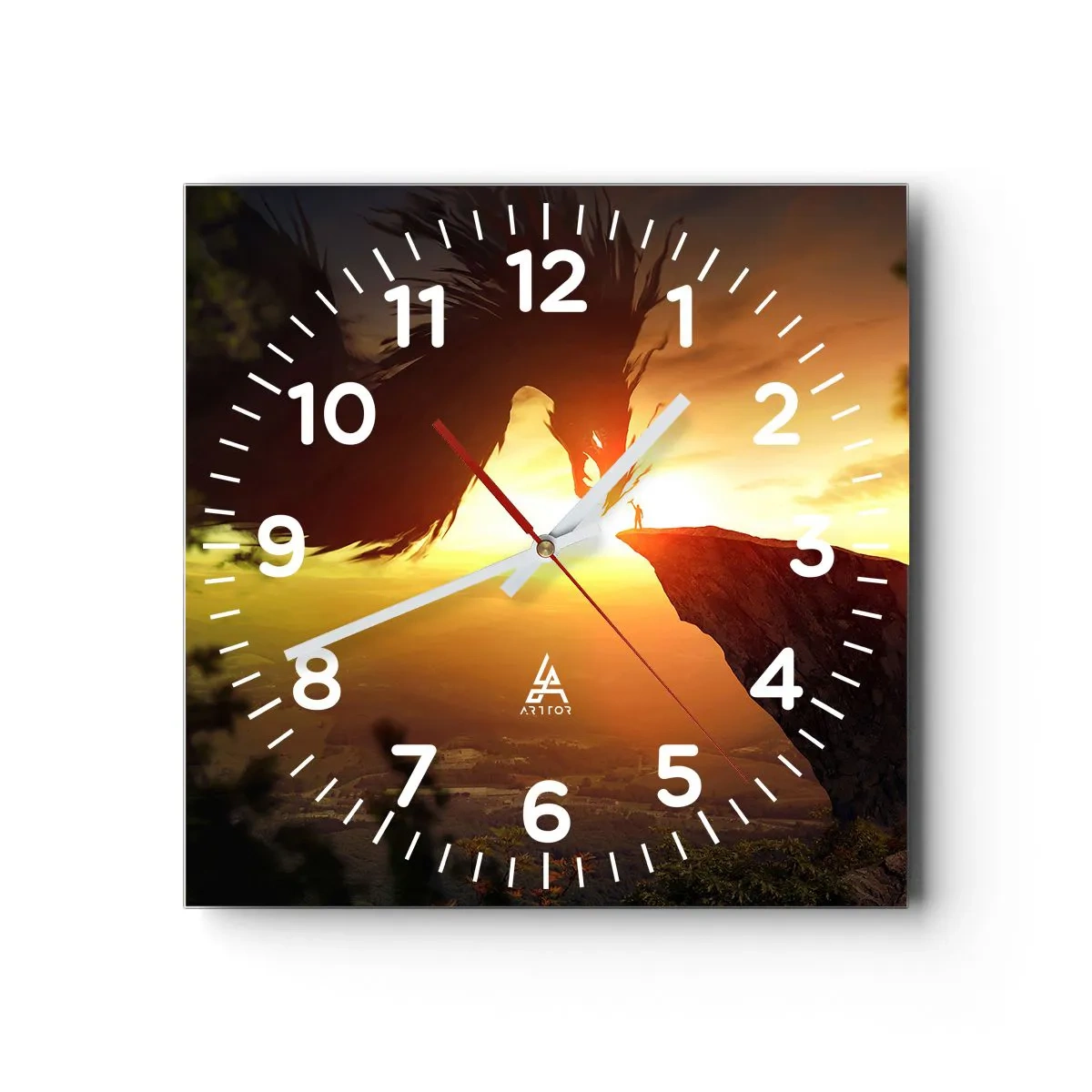 Nástenné hodiny - Premožiteľ draka - 40x40 cm