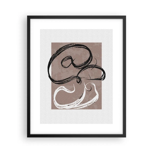 Plagát v čiernom ráme - Kompozícia – hľadanie úplnosti - 40x50 cm