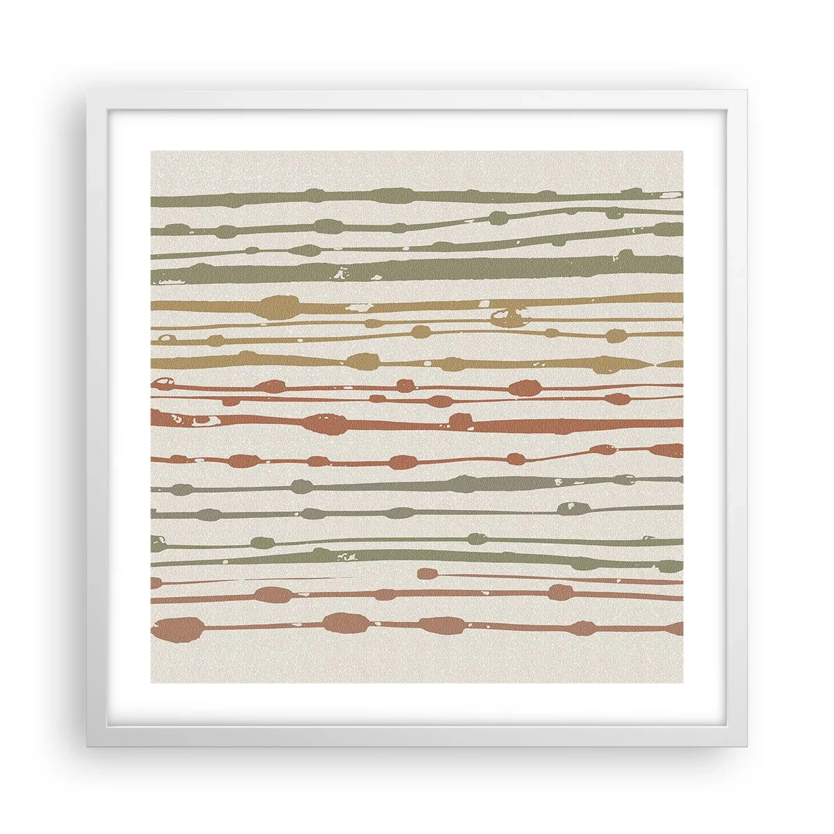 Plagát v bielom ráme - Hudobný záznam farieb - 50x50 cm