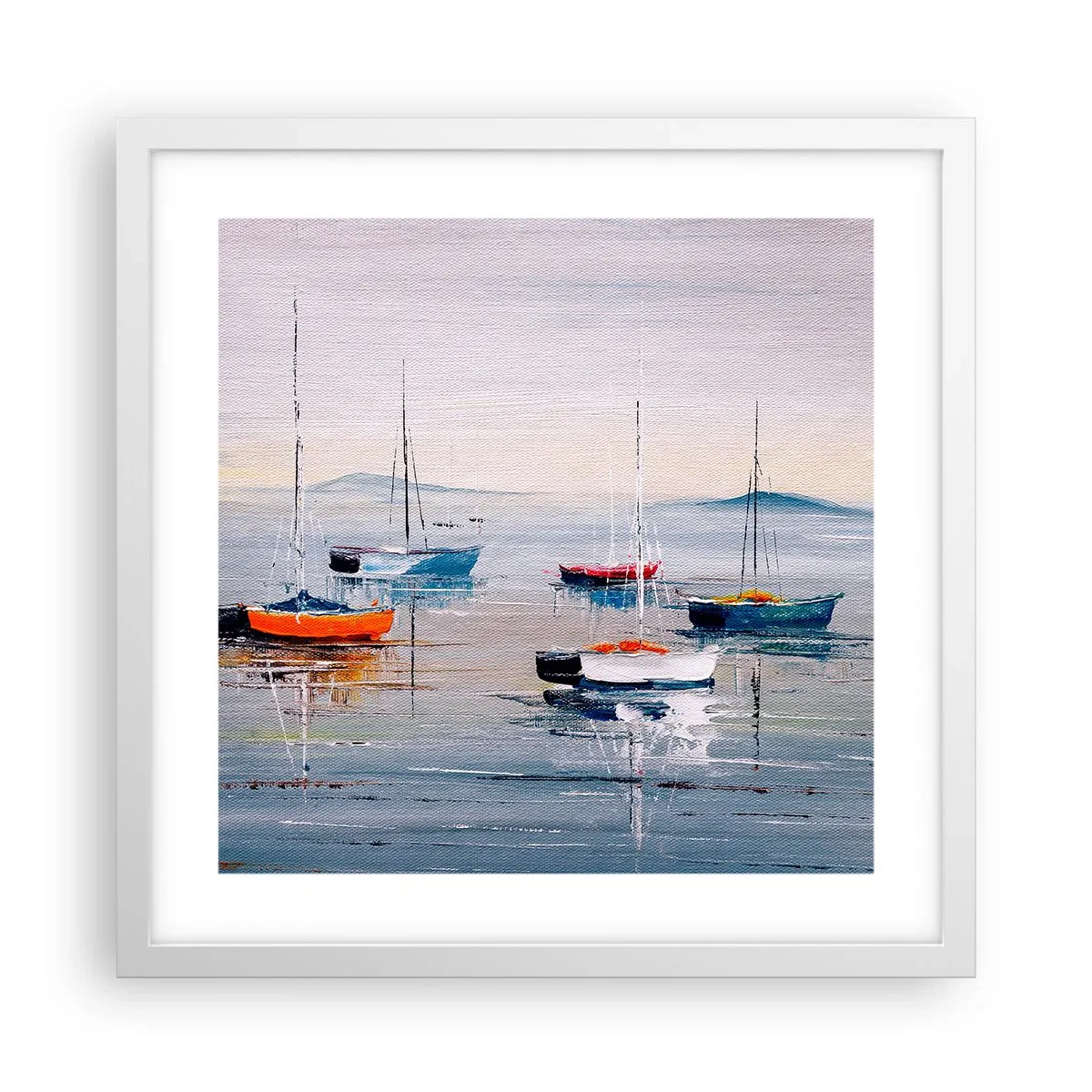 Plagát v bielom ráme - Zaslúžený odpočinok - 40x40 cm