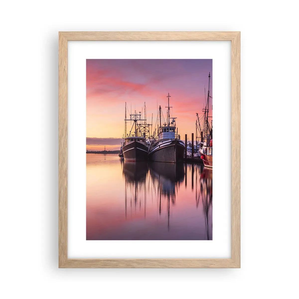 Plagát v ráme zo svetlého duba - Pred ďalším dňom - 30x40 cm