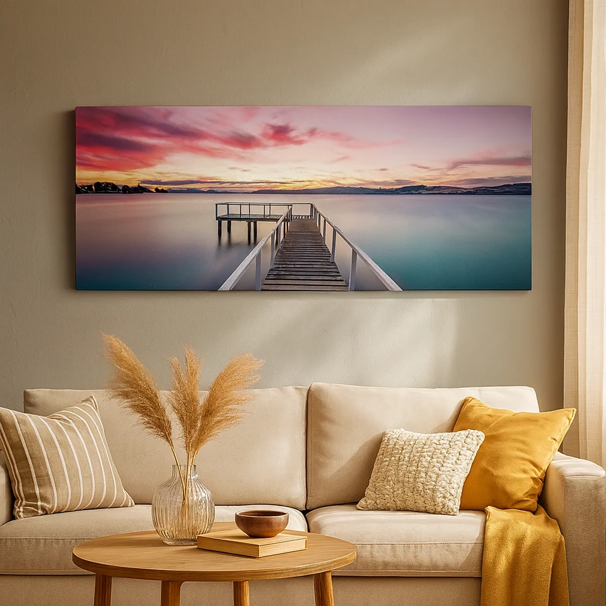 Obraz na plátne - Jemný plameň večera - 30x30 cm