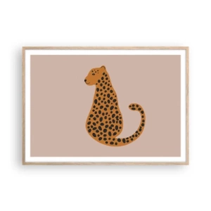 Plagát v ráme zo svetlého duba - Leopardný vzor je v móde - 100x70 cm