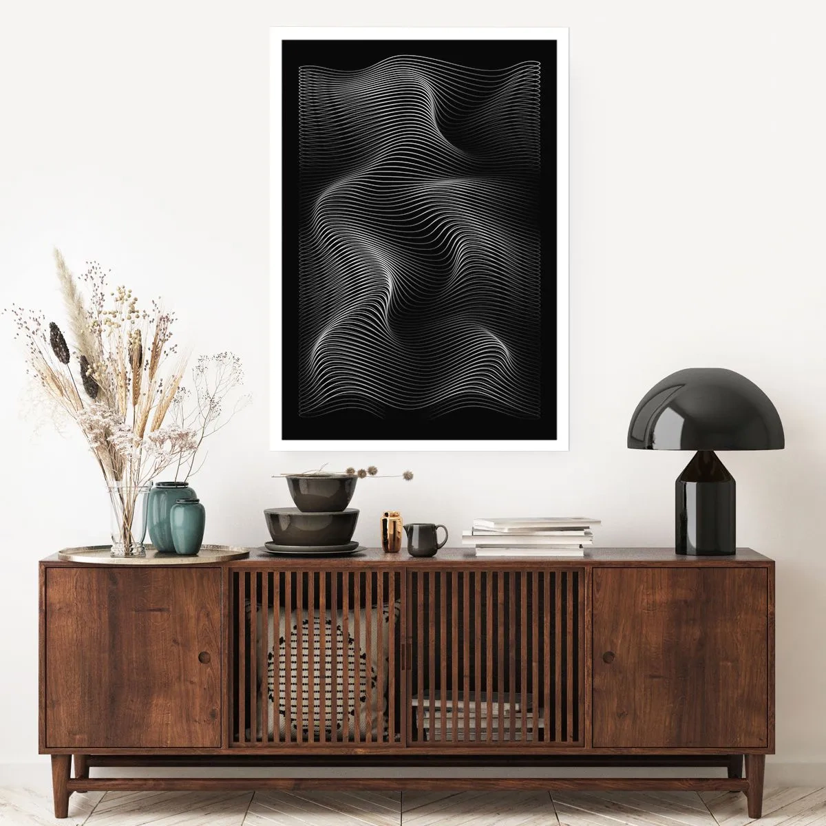 Plagát - Tanec svetla v priestore - 50x70 cm