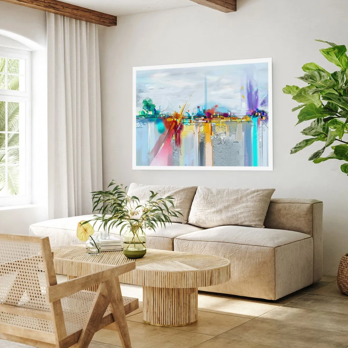 Plagát - Most radosti nad riekou života - 70x50 cm