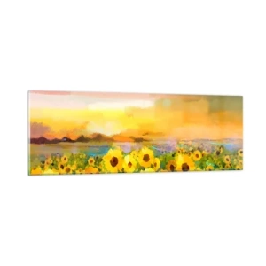 Obraz na skle - Samotné slnko zostúpilo na zem - 90x30 cm