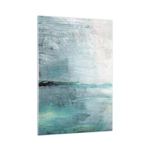 Obraz na skle - Horizontálne v modrej - 50x70 cm