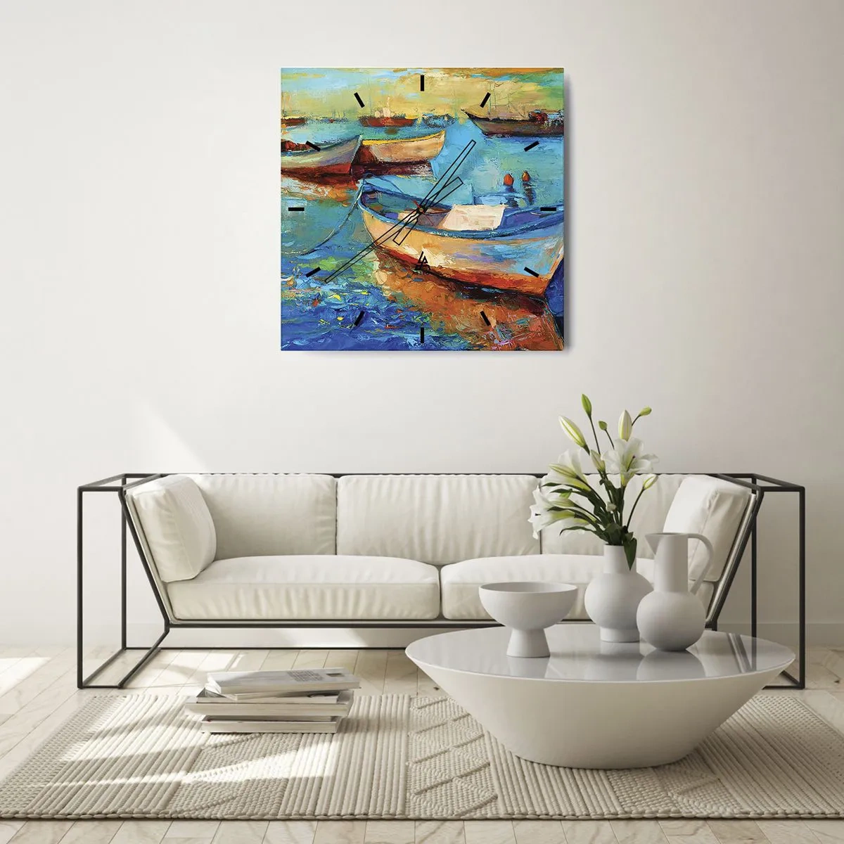 Nástenné hodiny - V južnom zálive - 40x40 cm