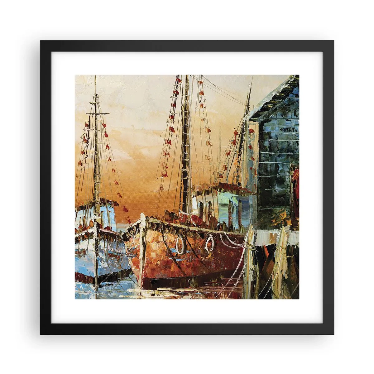 Plagát v čiernom ráme - Pokojný návrat - 40x40 cm