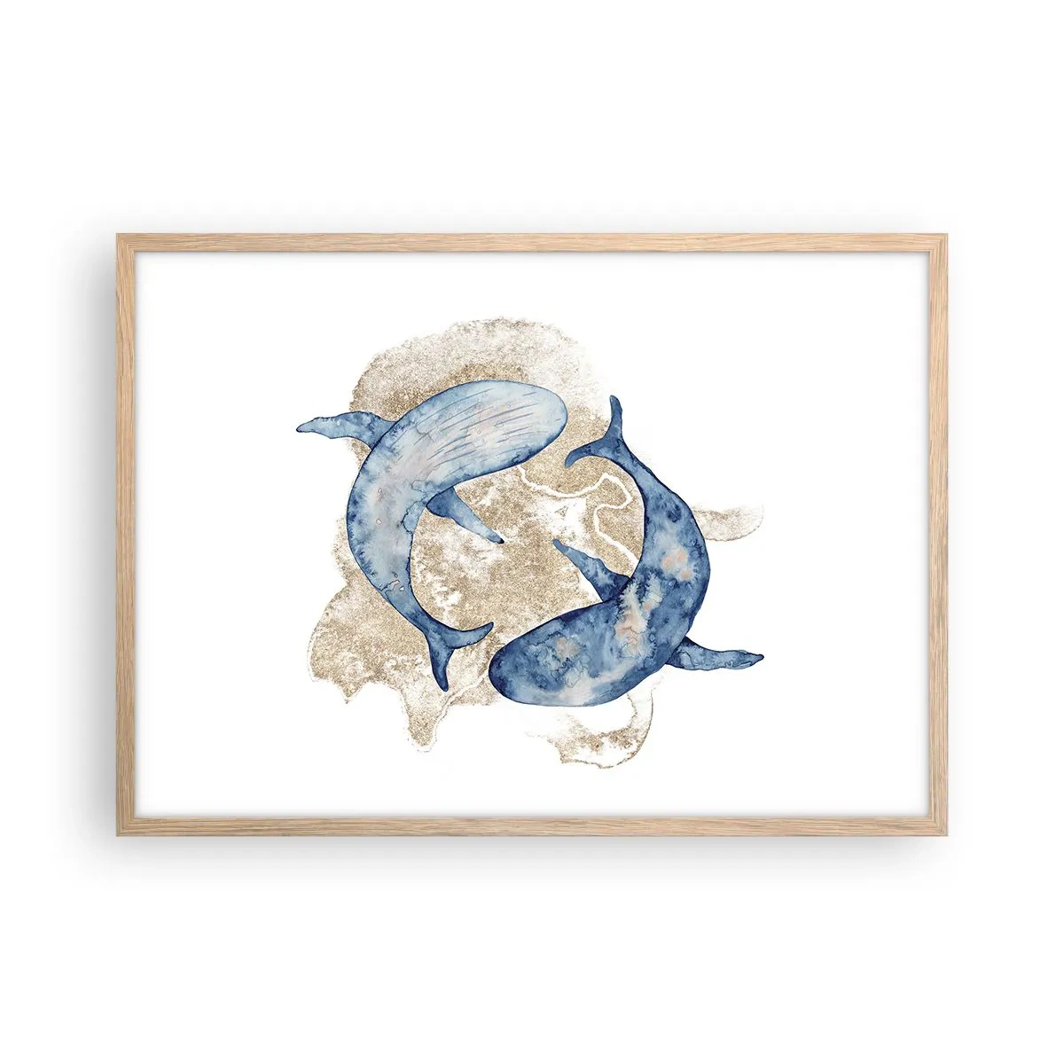 Plagát v ráme zo svetlého duba - Priateľstvo alebo láska? - 70x50 cm