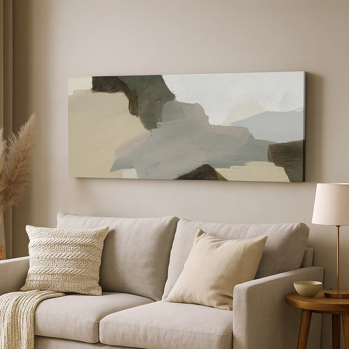 Obraz na plátne - Abstrakcia: križovatka šedej - 30x30 cm