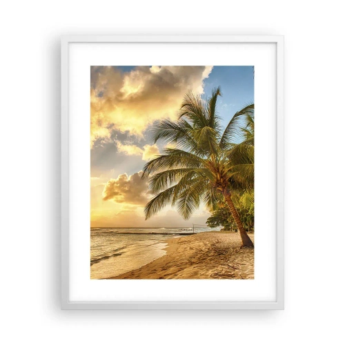 Plagát v bielom ráme - Večné leto, vždy prázdniny - 40x50 cm