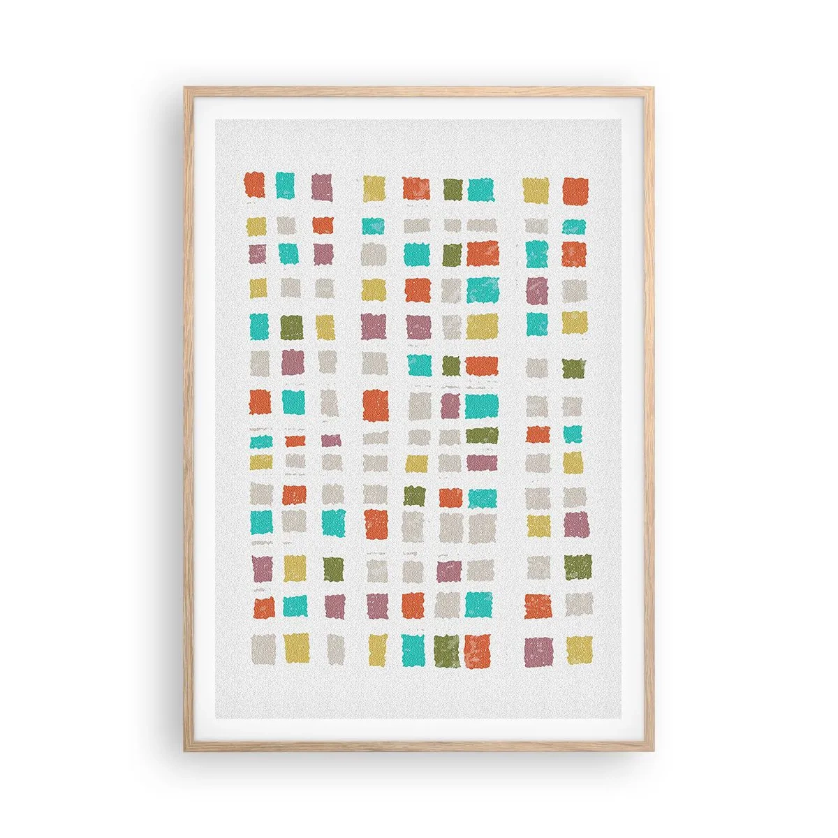 Plagát v ráme zo svetlého duba - Neznáma hra - 70x100 cm