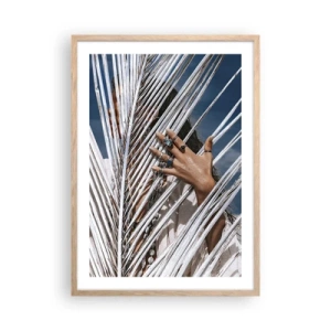 Plagát v ráme zo svetlého duba - Šamanové dievča? - 50x70 cm