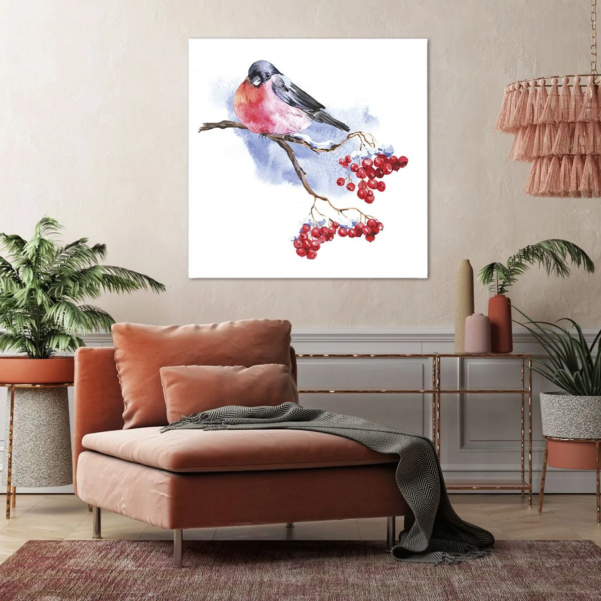 Obraz na plátne - Farebná zima - 70x70 cm