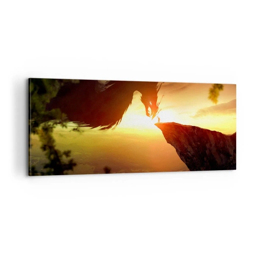 Obraz na plátne - Premožiteľ draka - 100x40 cm