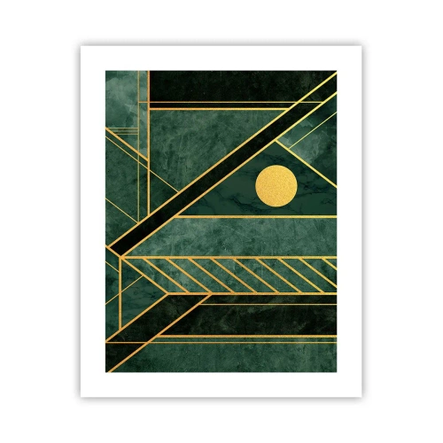 Plagát - Dynamika zlata a lazuritu - 40x50 cm