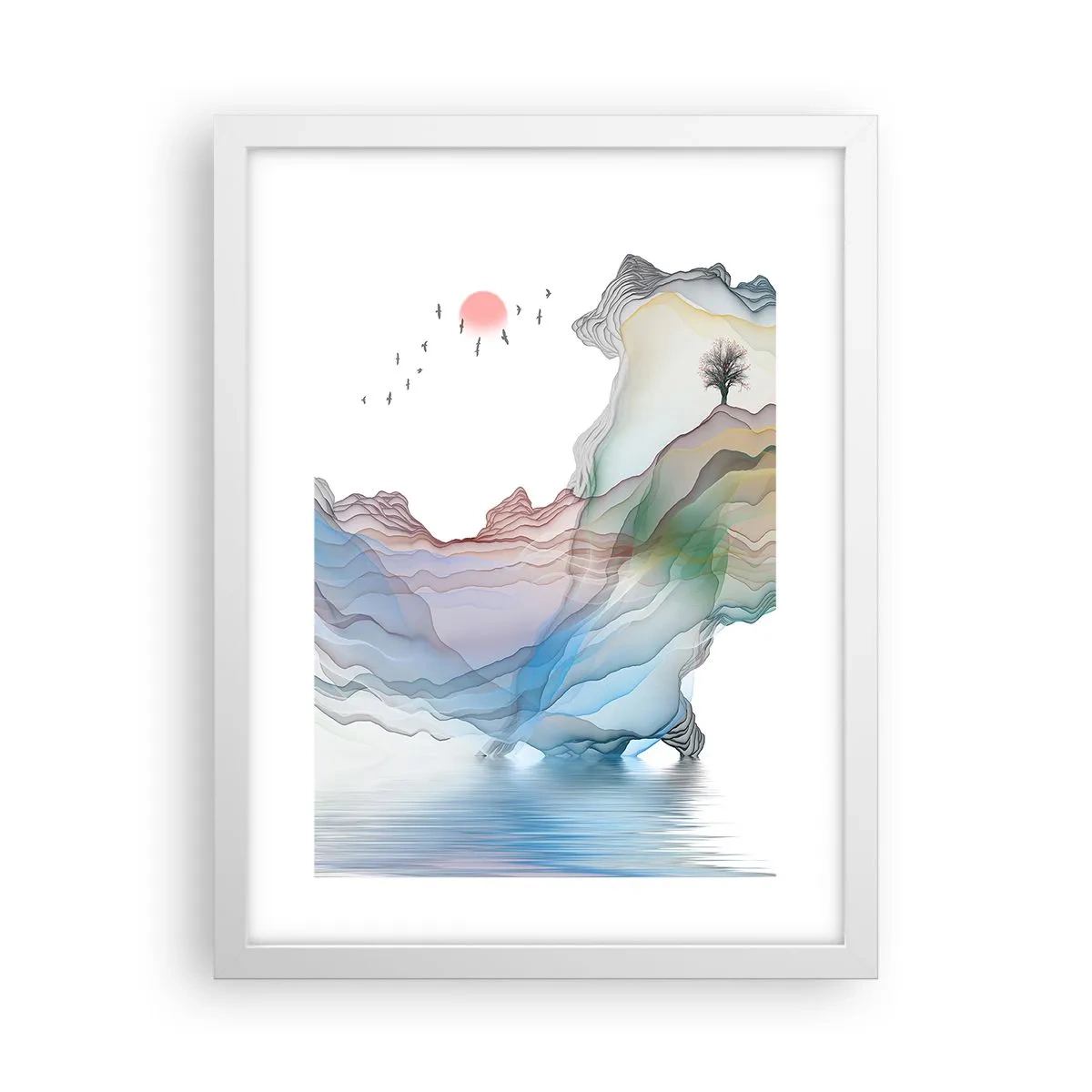 Plagát v bielom ráme - Ku krištáľovým horám - 30x40 cm