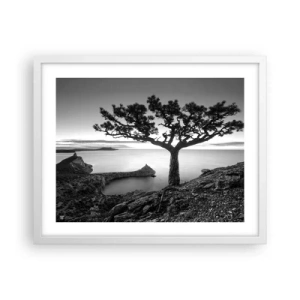 Plagát v bielom ráme - Pokoj až k horizontu - 50x40 cm