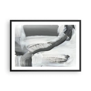 Plagát v čiernom ráme - Pevným pohybom - 70x50 cm