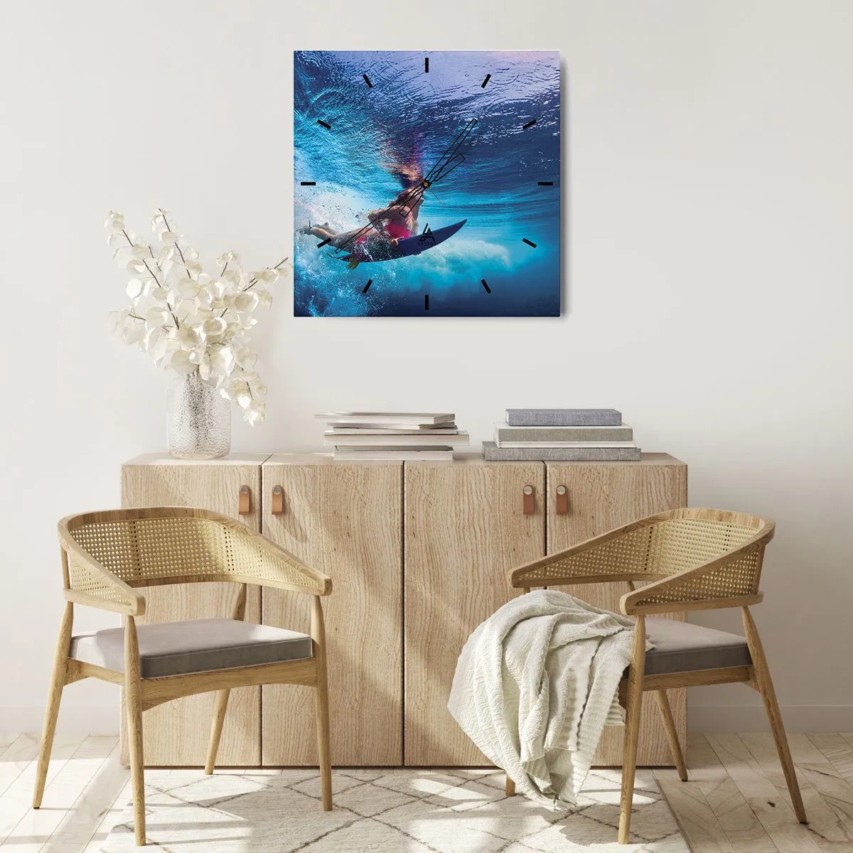 Nástenné hodiny - Hĺbka radosti - 40x40 cm