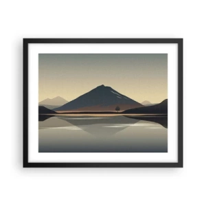 Plagát v čiernom ráme - Zrkadlový odraz - 50x40 cm