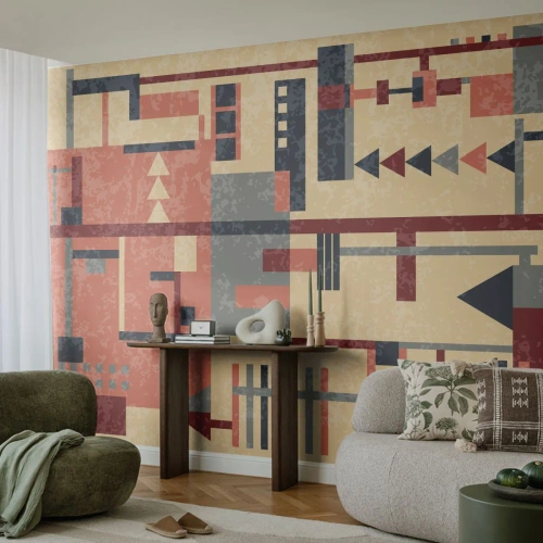 Samolepiaca Fototapeta Deluxe Sticker - Vodorovná a zvislá kombinácia - Abstrakcia, Kus, Moderný vzor - 200x140 cm