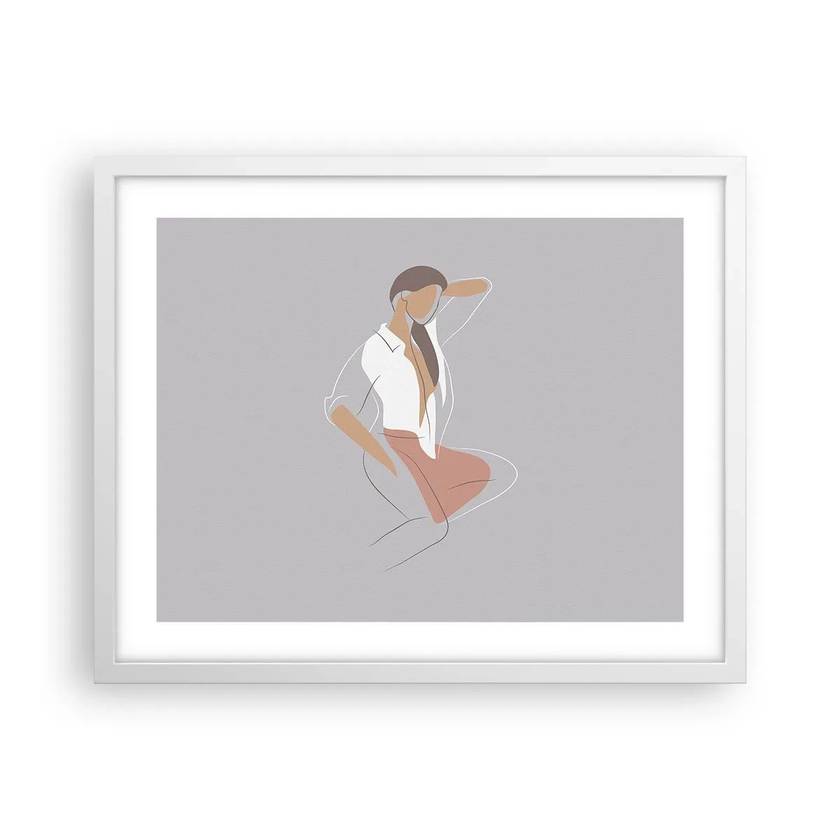 Plagát v bielom ráme - Obrys pôvabu - 50x40 cm