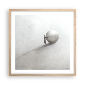 Plagát v ráme zo svetlého duba - Hra života - 50x50 cm