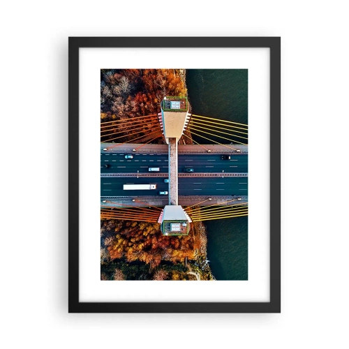 Plagát v čiernom ráme - Za vodami, za lesmi - 30x40 cm