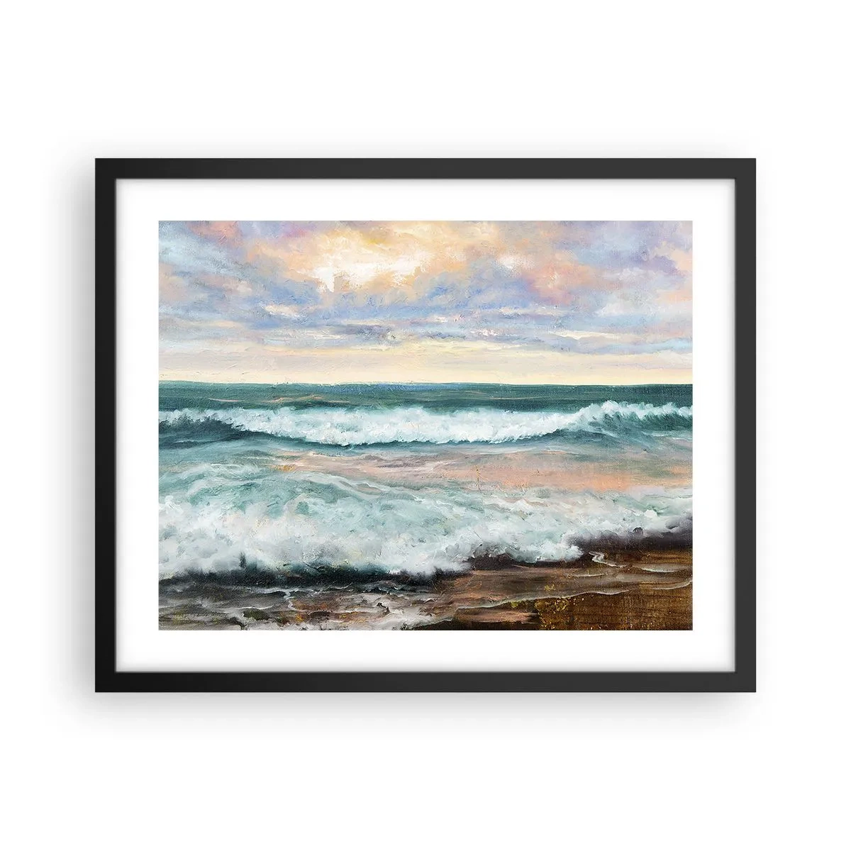 Plagát v čiernom ráme - Tu uhladíš dušu - 50x40 cm