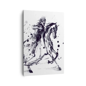 Obraz na plátne - Čierny rytier - 70x100 cm