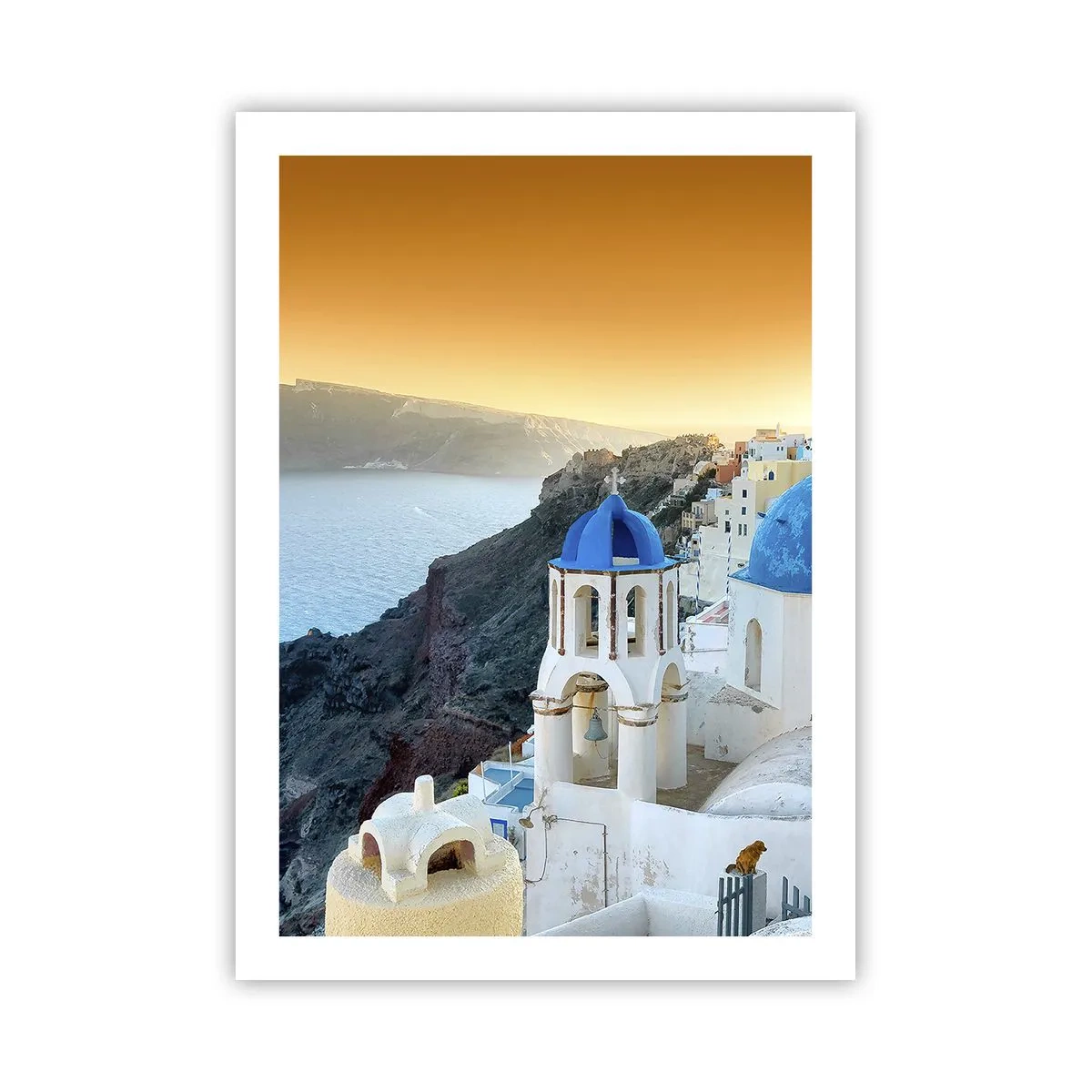 Plagát - Santorini - v náruči skál - 50x70 cm
