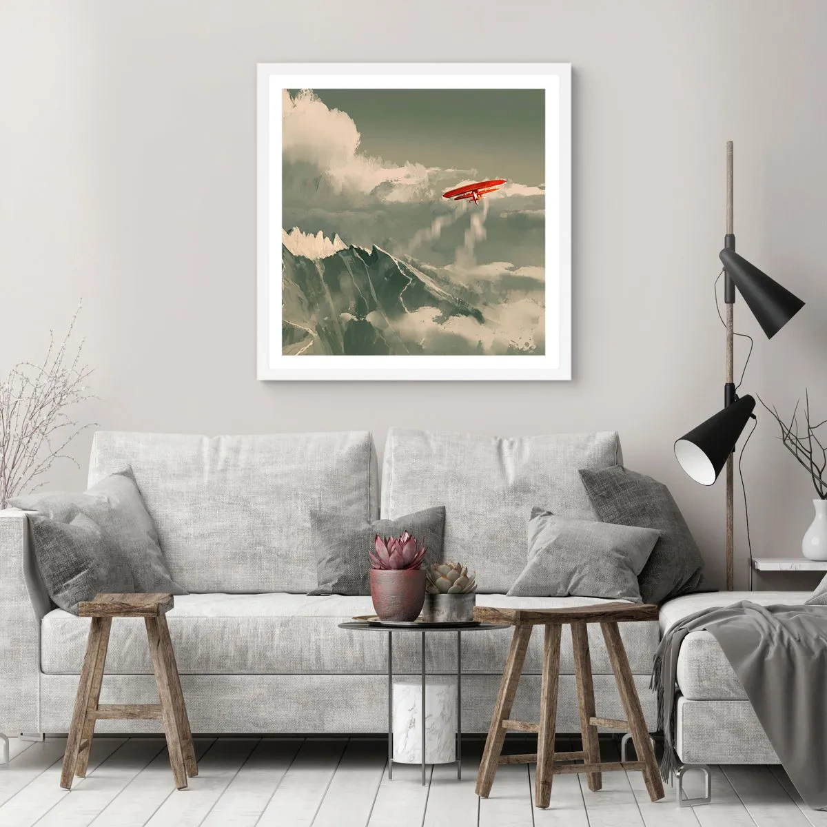 Plagát v bielom ráme - Nebojácny priekopník - 40x40 cm