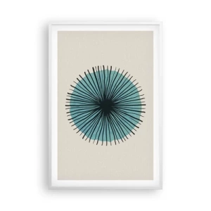 Plagát v bielom ráme - Žiariaca modrá - 61x91 cm