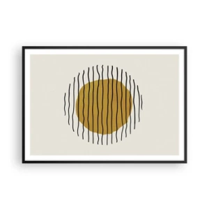 Plagát v čiernom ráme - Abstrakcia kmitajúca žiarom - 100x70 cm
