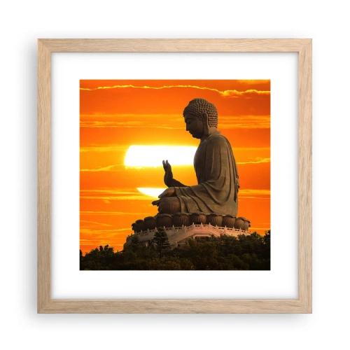 Plagát v ráme zo svetlého duba - Bez strachu zo sveta - 30x30 cm