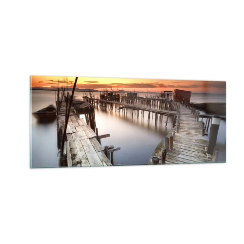 Obraz na skle - Autentickosť, nie turistická atrapa - 100x40 cm