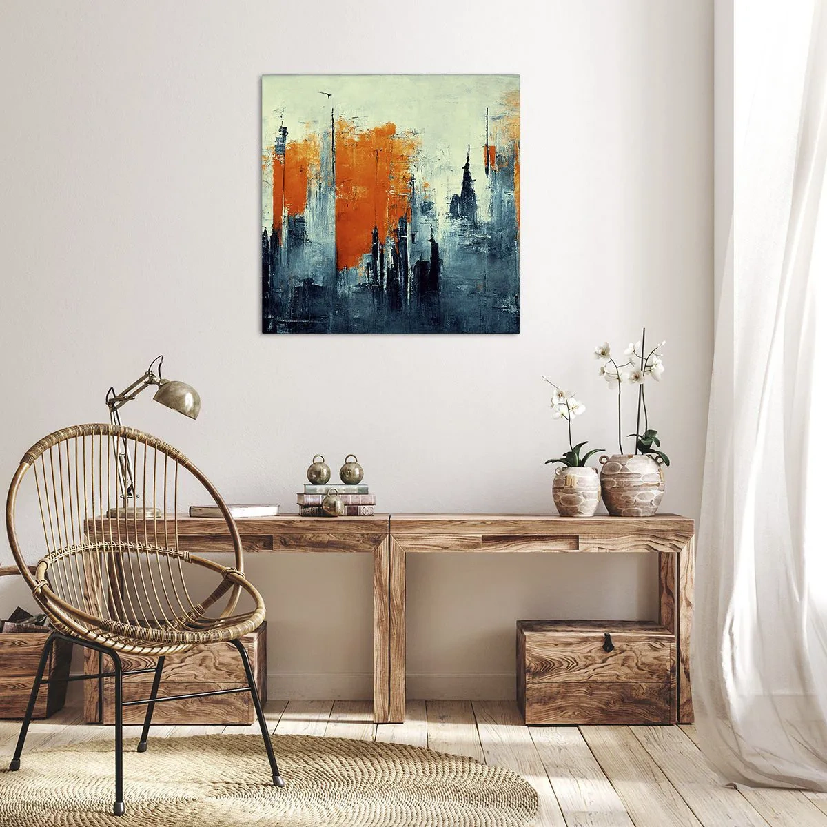 Obraz na plátne - Moderná krajina - 30x30 cm
