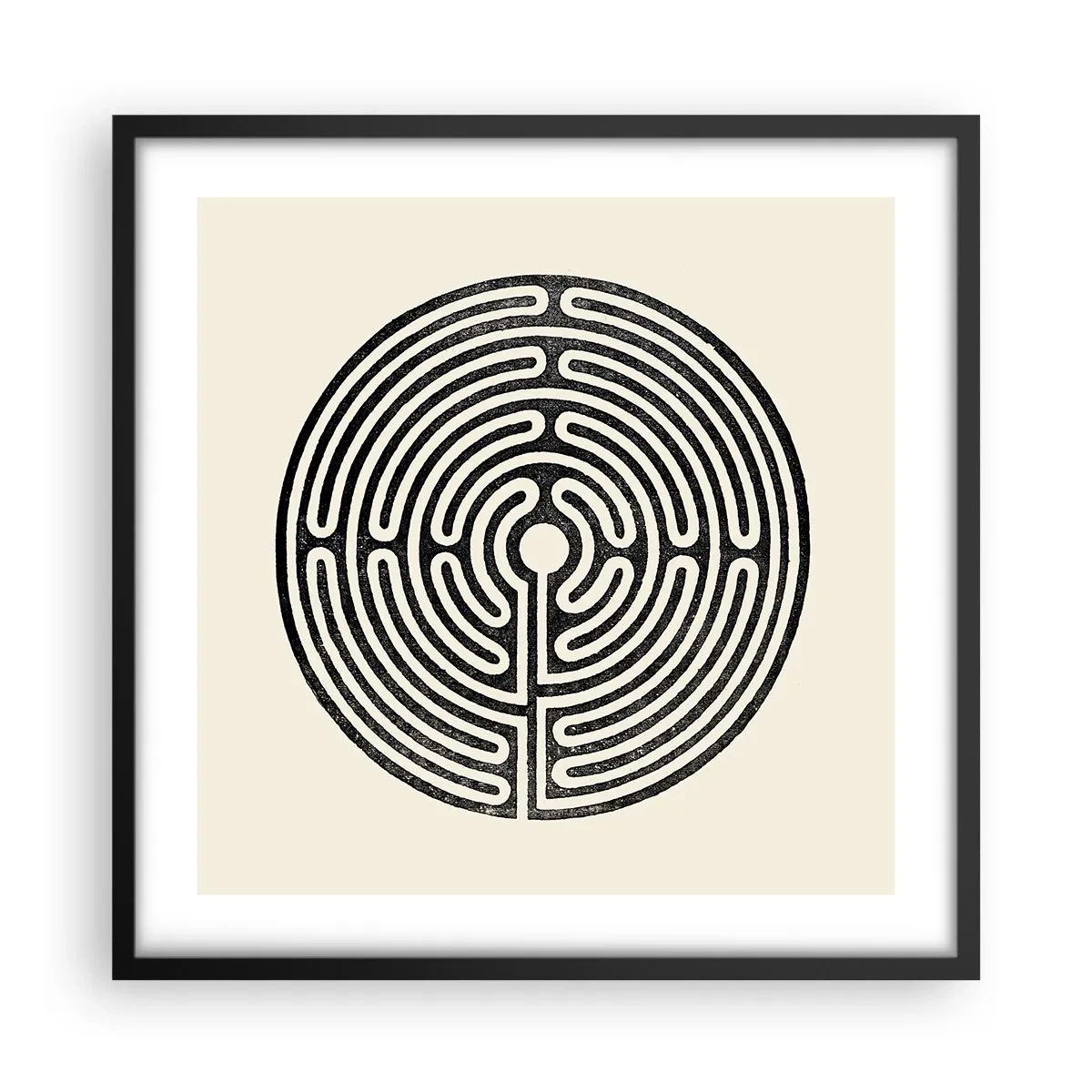 Plagát v čiernom ráme - Tajomný poriadok - 50x50 cm