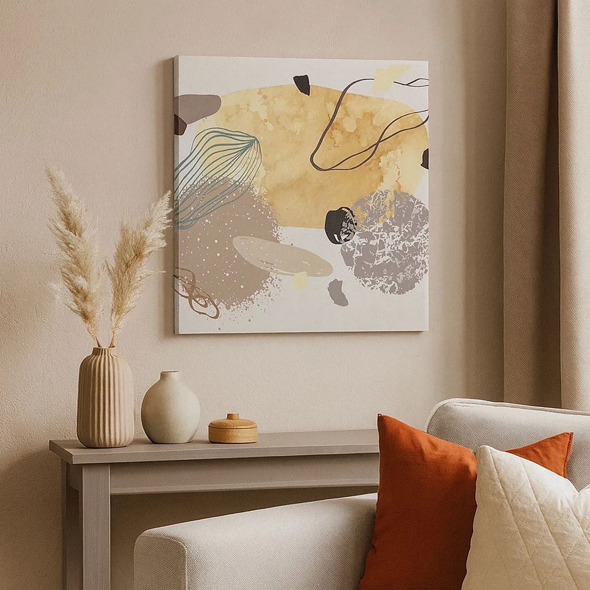 Obraz na plátne - Abstraktná slivka - 30x30 cm