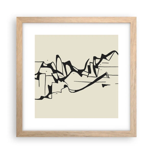 Plagát v ráme zo svetlého duba - Možná krajina - 30x30 cm