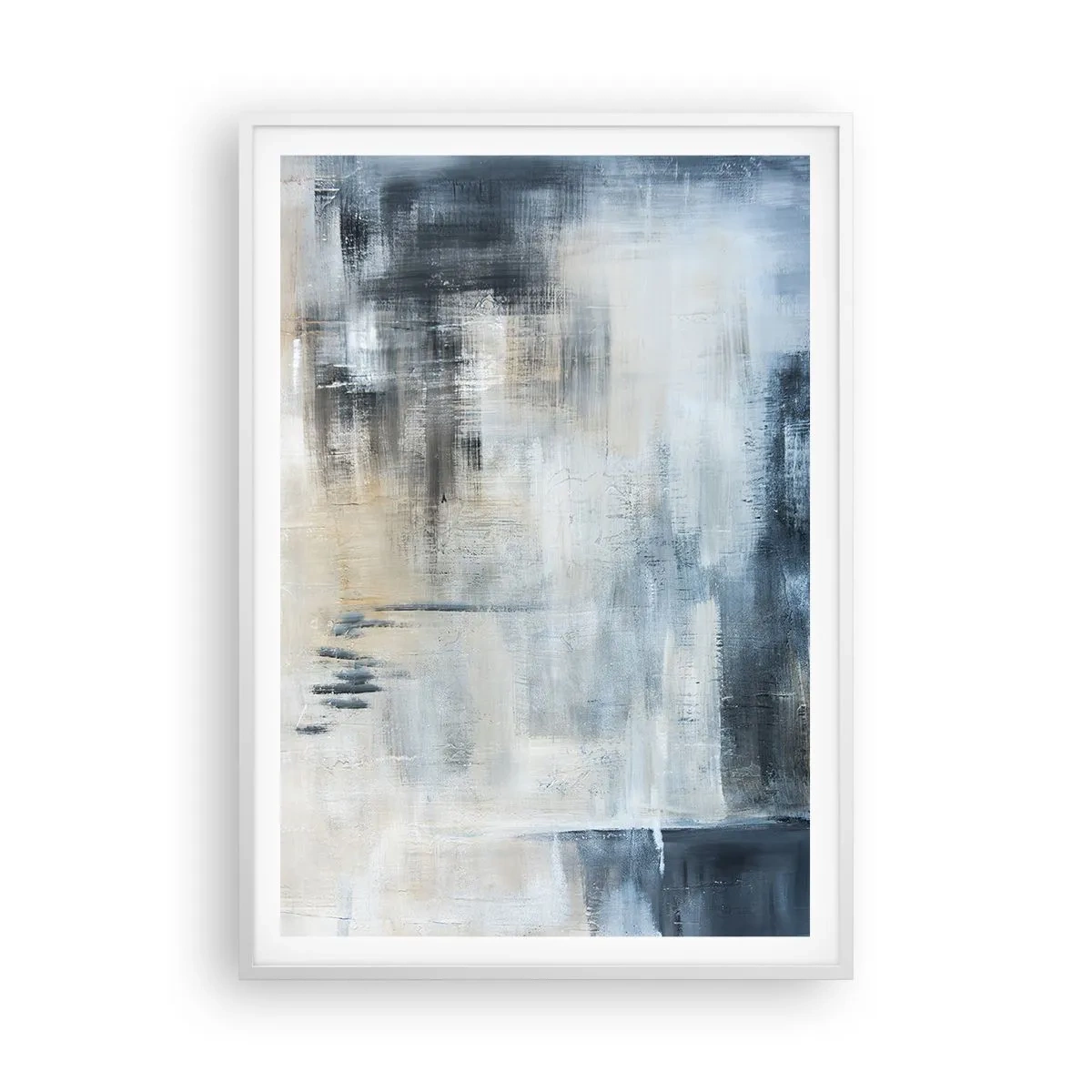 Plagát v bielom ráme - Za závojom modrej - 70x100 cm