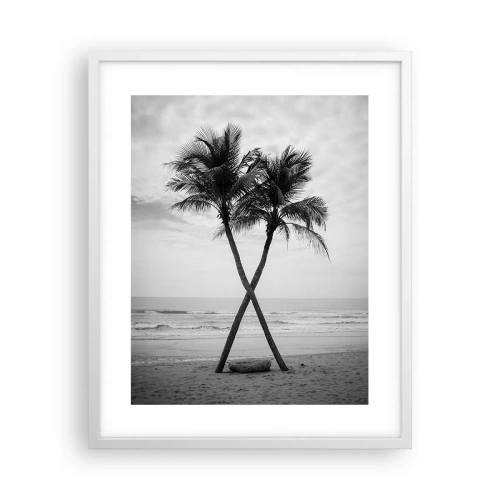 Plagát v bielom ráme - Nežná prítomnosť - 40x50 cm