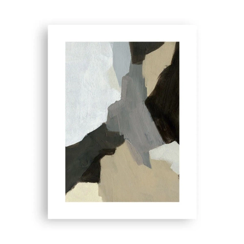 Plagát - Abstrakcia: križovatka šedej - 30x40 cm