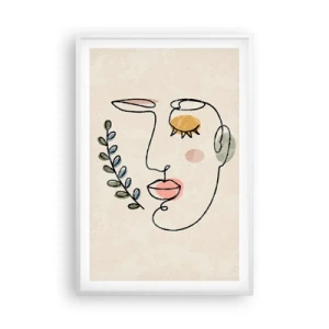 Plagát v bielom ráme - Nájdený pokoj - 61x91 cm